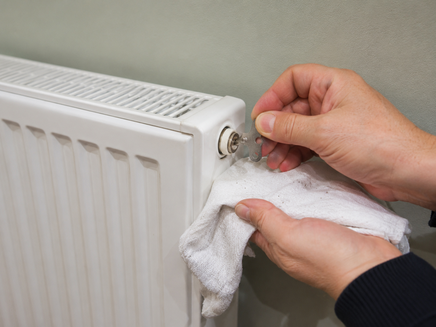 Bleeding a radiator to release trapped air